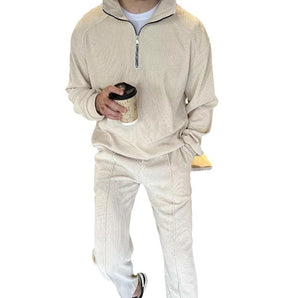 Men's European And American Simple Casual Sweatshirt Outfit