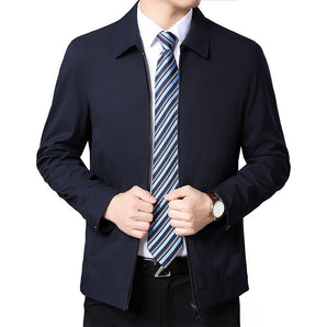 Middle-aged men's dad outfit fashionable thin jacket