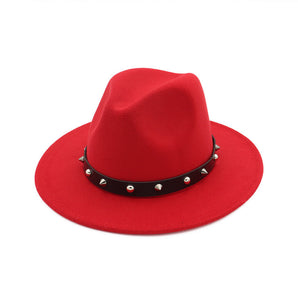 New Style Rivet Accessories Top Hat For Men and Women Woolen Hats