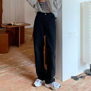 Versatile Korean Style Slimming And Straight Mop Pants