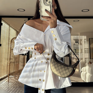 Buttoned Belted Shirt