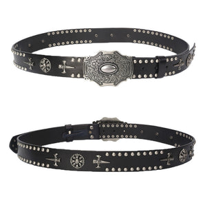 Smooth Buckle Skull Hip Hop Belt Men personality