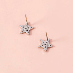 Tiny star-studded Zircon earrings accessories for women