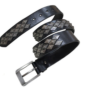 Rivet Alloy Leather Belt For Men And Women