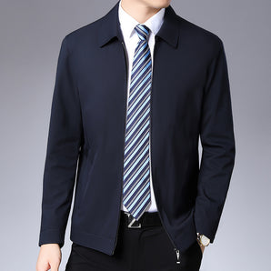 Middle-aged men's dad outfit fashionable thin jacket