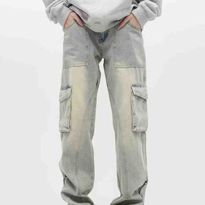 Multi Pocket High Street Workwear Jeans