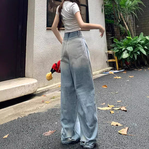 Women's American-style Retro Wide Leg Jeans Loose