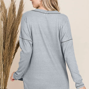 Reborn J V Neck Long Sleeve Top