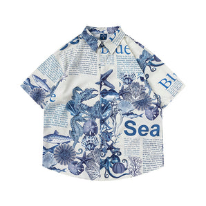 Fashion Underwater World Printed Shirt Men