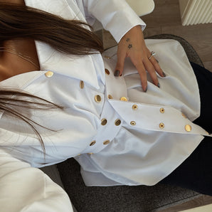 Buttoned Belted Shirt